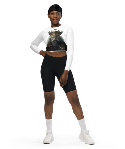 Recycled long-sleeve crop top
